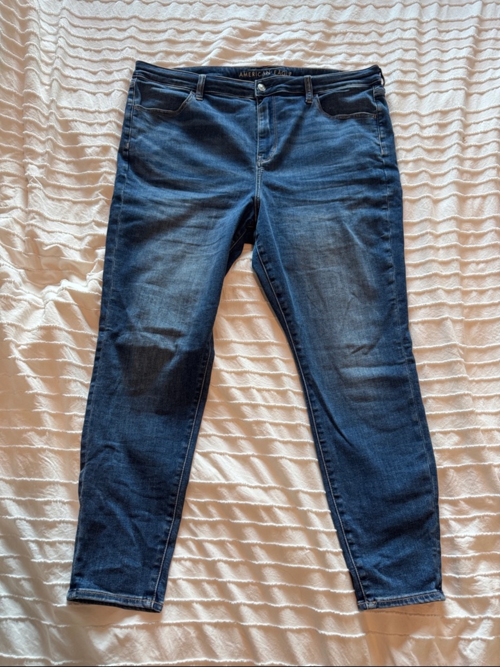 American Eagle Outfitters Women's Dark Blue Skinny Jeans